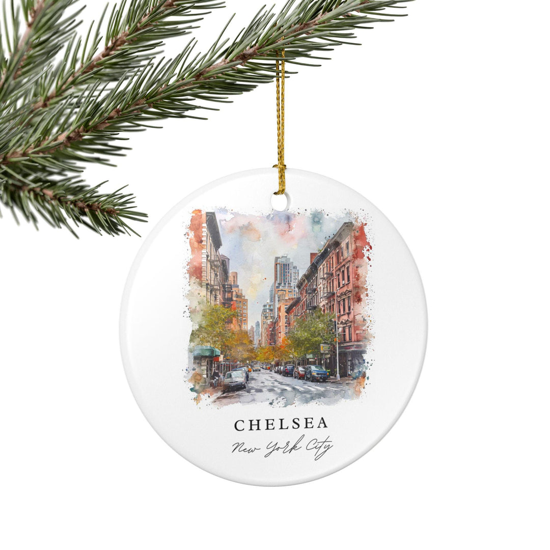 Chelsea NYC Ornament: Unique Chelsea Souvenir, Chelsea Manhattan Xmas Decor, and Authentic Manhattan Gift