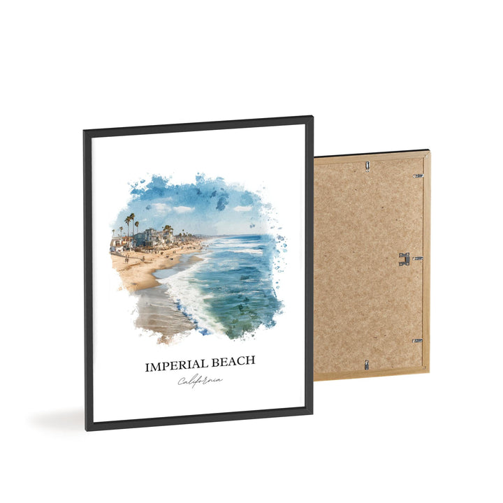 Imperial Beach, California – Watercolor Art Print
