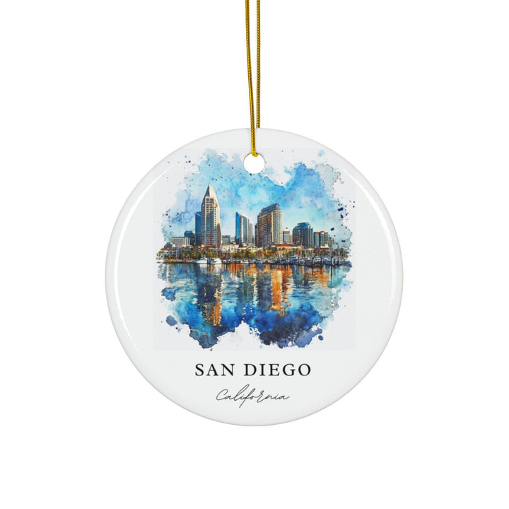 San Diego CA Ornament: Unique San Diego Souvenir, San Diego Decor, and Authentic San Diego California Gift