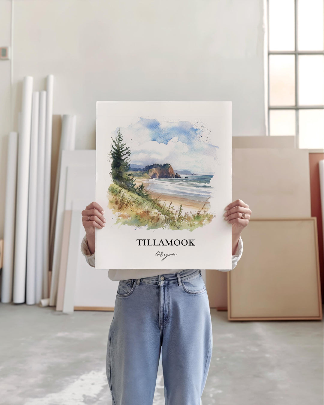 Tillamook, Oregon – Watercolor Art Print