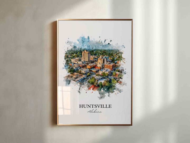 Huntsville, Alabama – Watercolor Art Print
