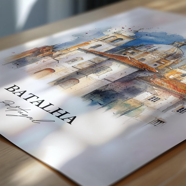 Batalha, Portugal – Watercolor Art Print