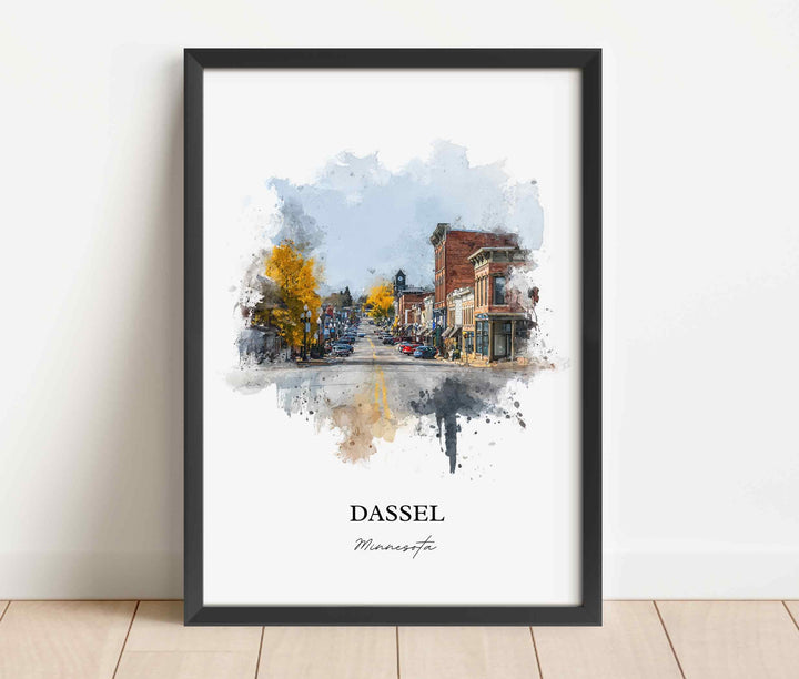 Dassel, Minnesota – Watercolor Art Print