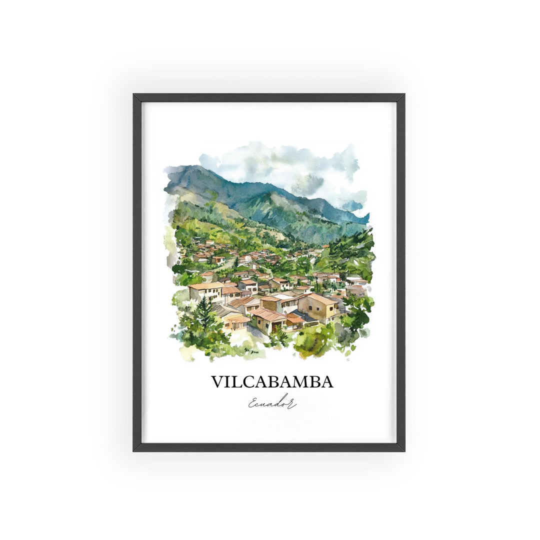 Vilcabamba, Ecuador – Watercolor Art Print
