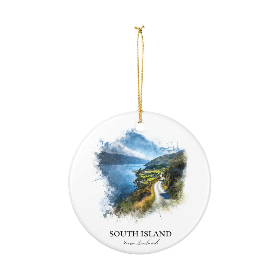 South Island NZ Ornament: Unique South Island Souvenir, New Zealand Xmas Decor, and Authentic New Zealand Gift