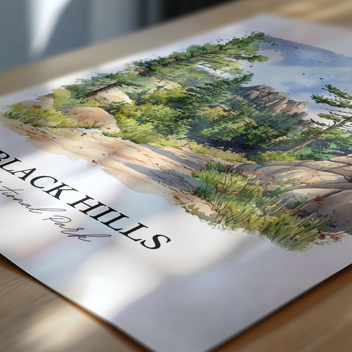 Black Hills SD Art, South Dakota Print, South Dakota Artwork, Black Hills National Park Gift, Travel Print, Travel Poster, Housewarming Gift