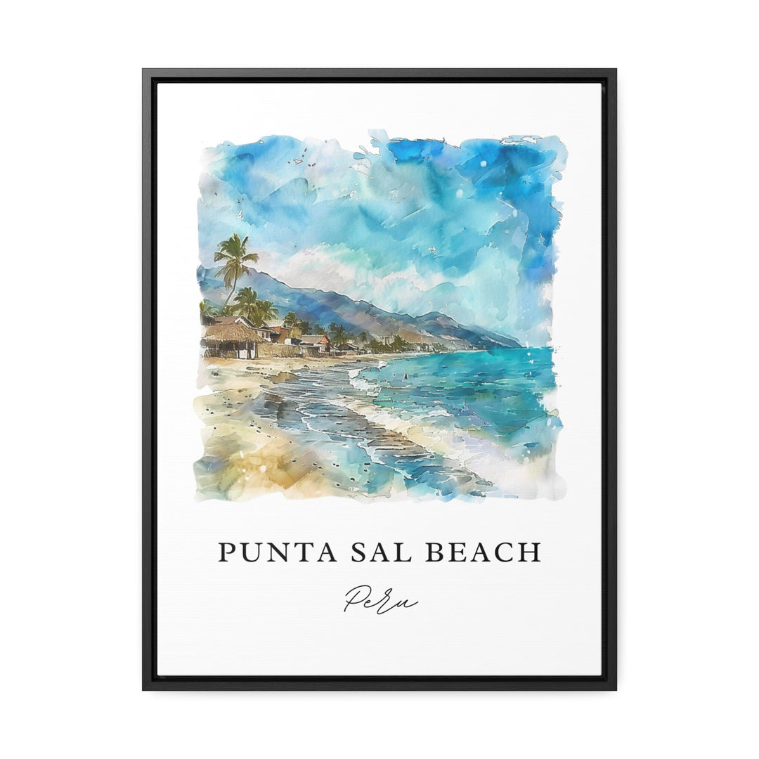 Punta Sal Peru Art, Punta Sal Beach Print, Tumbes Peru Watercolor Art, Tumbes Peru Gift,