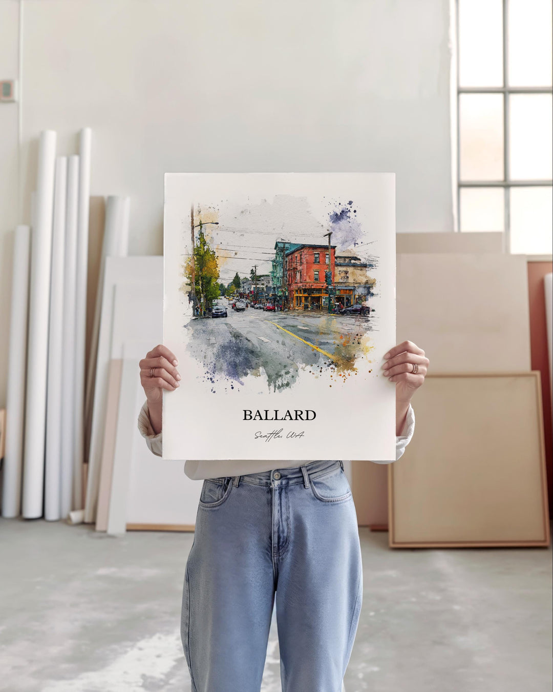 Ballard, Washington – Watercolor Art Print