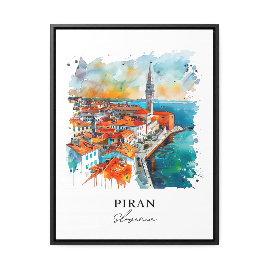 Piran Slovenia Wall Art, Piran Print, Piran Watercolor, Piran Slovenia Gift, Slovenia