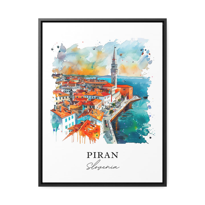 Piran Slovenia Wall Art, Piran Print, Piran Watercolor, Piran Slovenia Gift, Slovenia