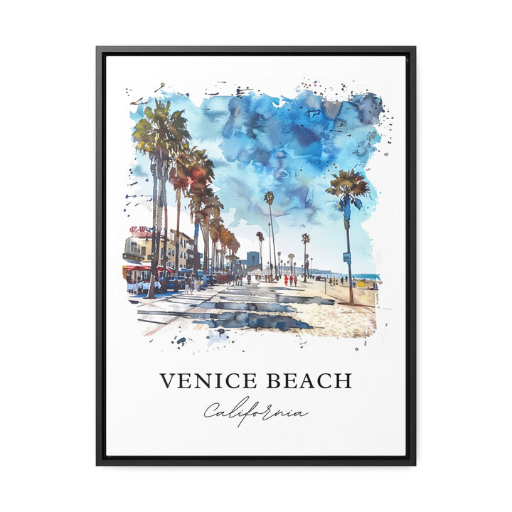 Venice Beach Wall Art, Venice Beach Print, Venice Beach CA Watercolor, Venice Beach Gift,