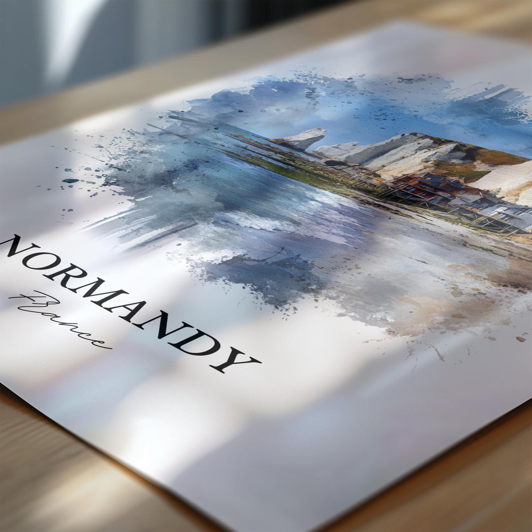 Normandy, France – Watercolor Art Print