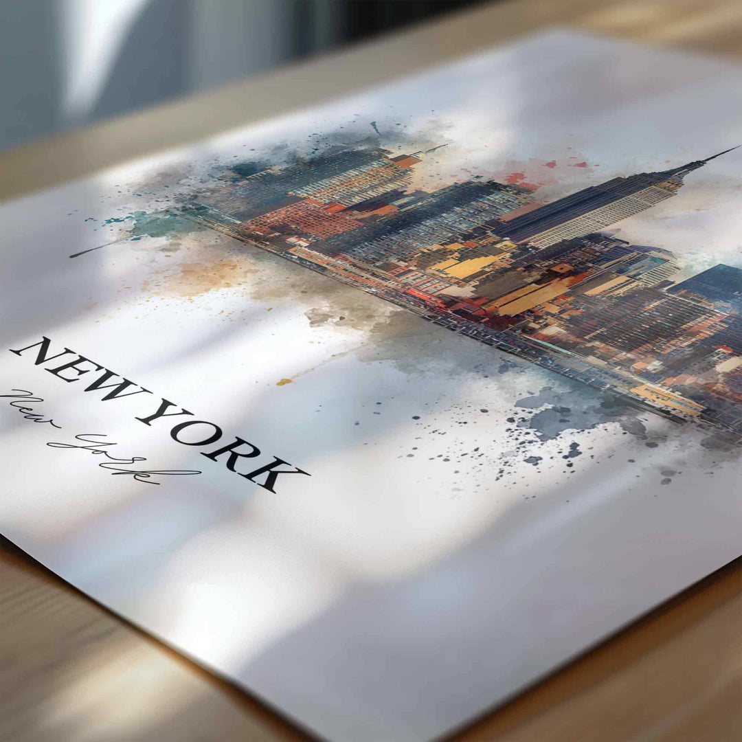 New York City, New York – Watercolor Art Print