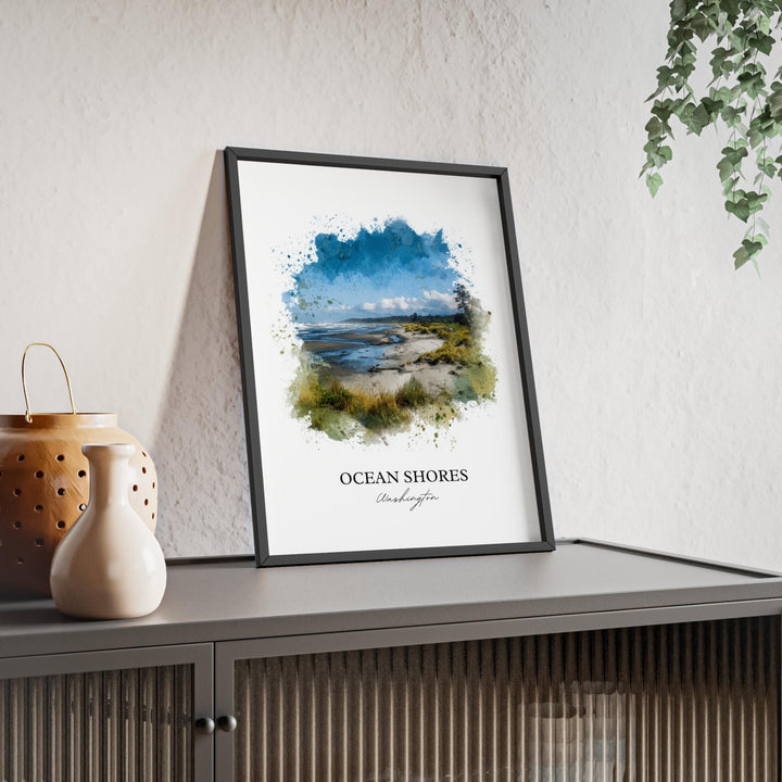 Ocean Shores, Washington – Watercolor Art Print