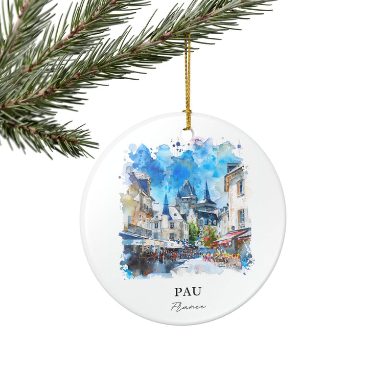 Pau France Ornament: Unique Pau France Souvenir, Pau France Xmas Decor, and Authentic France Gift