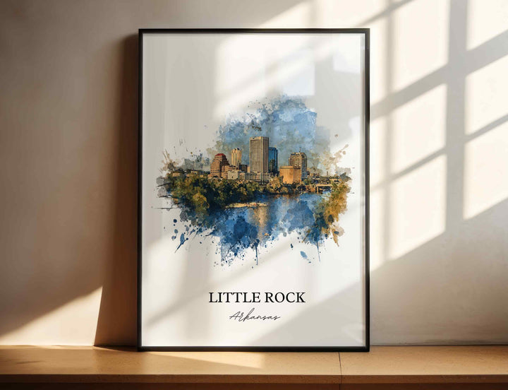 Little Rock, Arkansas – Watercolor Art Print