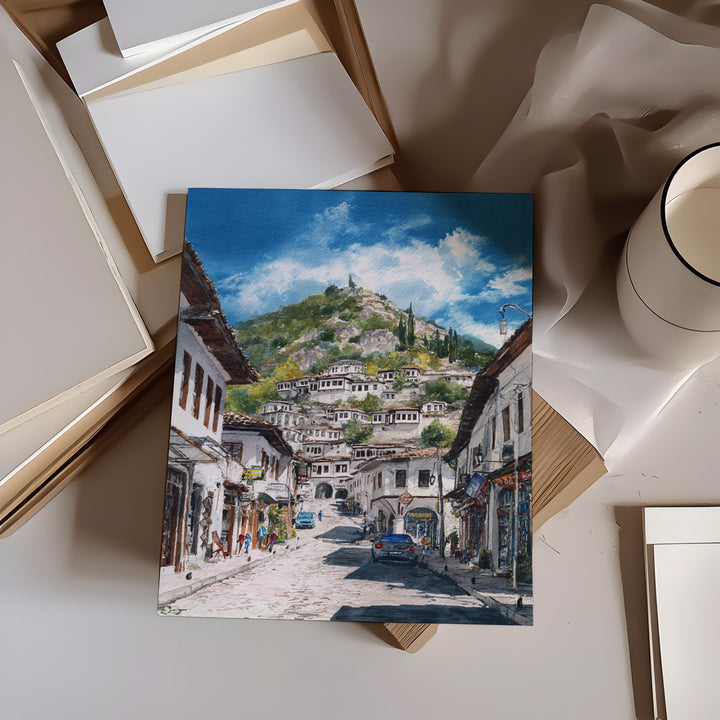 Berat, Albania – Watercolor Art Print