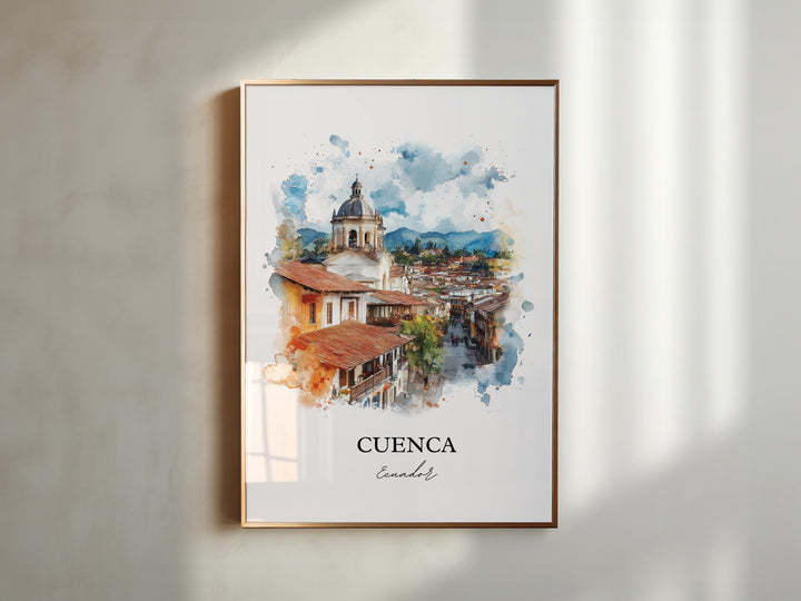 Cuenca, Ecuador – Watercolor Art Print