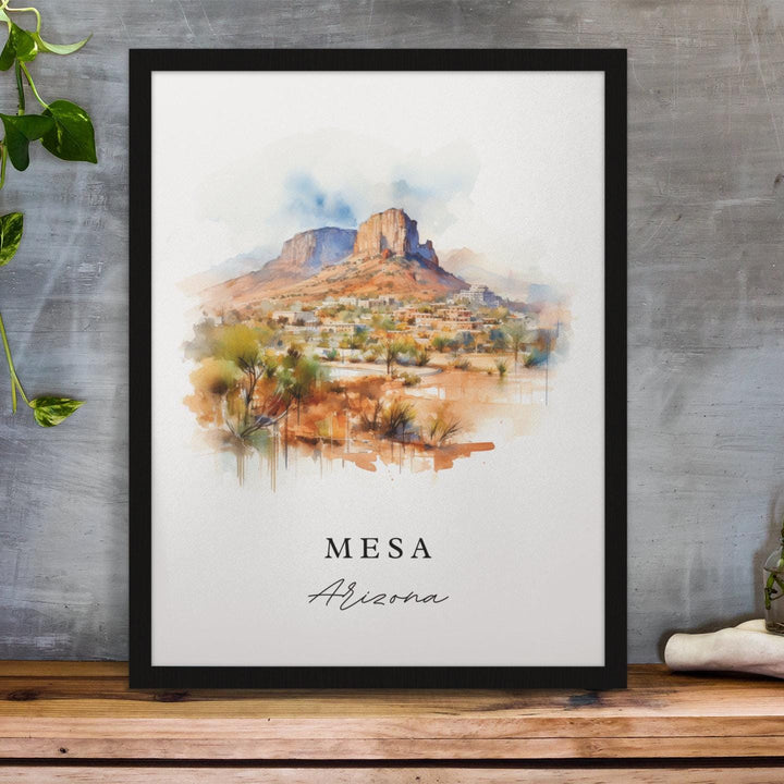 Mesa Arizona wall art - Arizona, Mesa poster, Mesa AZ Wedding gift, Mesa Arizona Birthday present, Custom Text, Personalised Gift