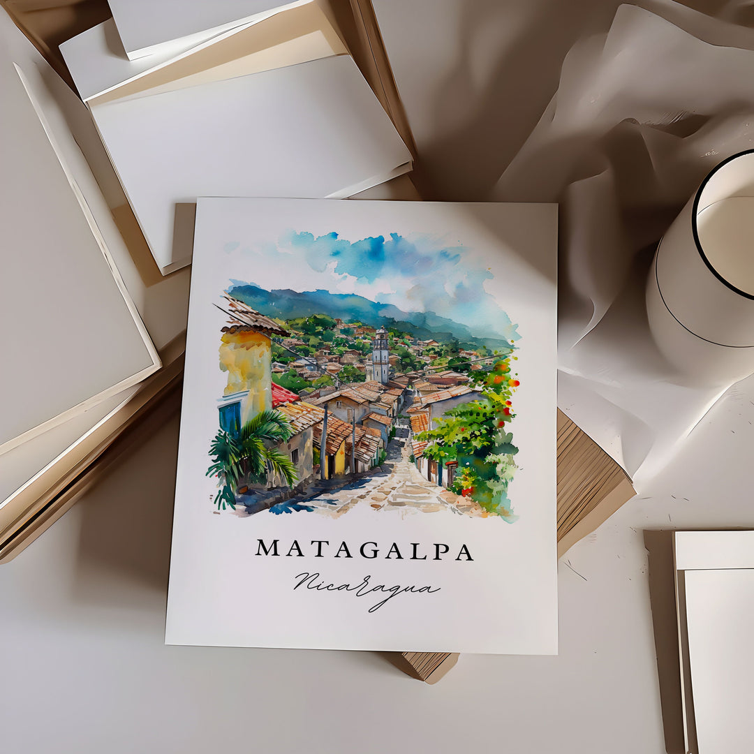 Matagalpa Nicaragua wall art - Nicaragua, Matagalpa print, Matagalpa Wedding gift, Birthday present, Custom Text, Perfect Gift