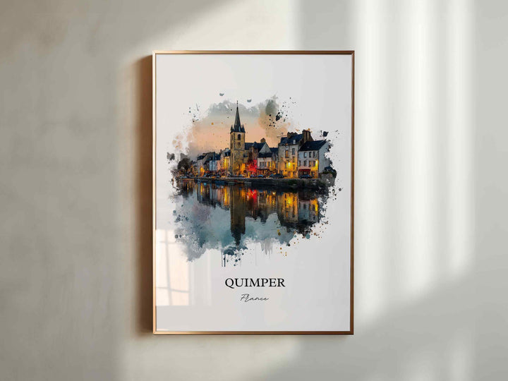 Quimper, France – Watercolor Art Print