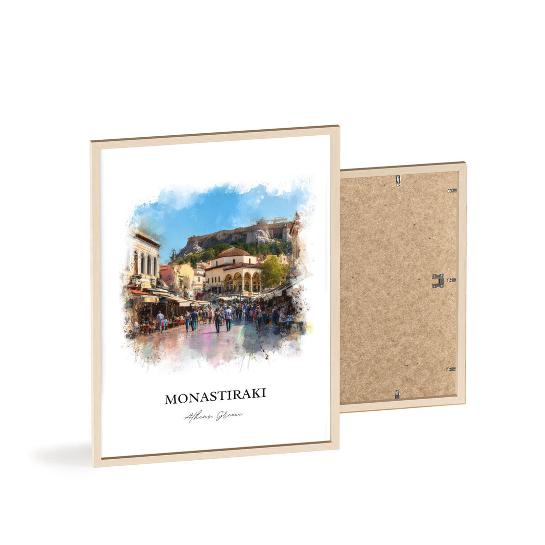 Monastiraki, Greece – Watercolor Art Print