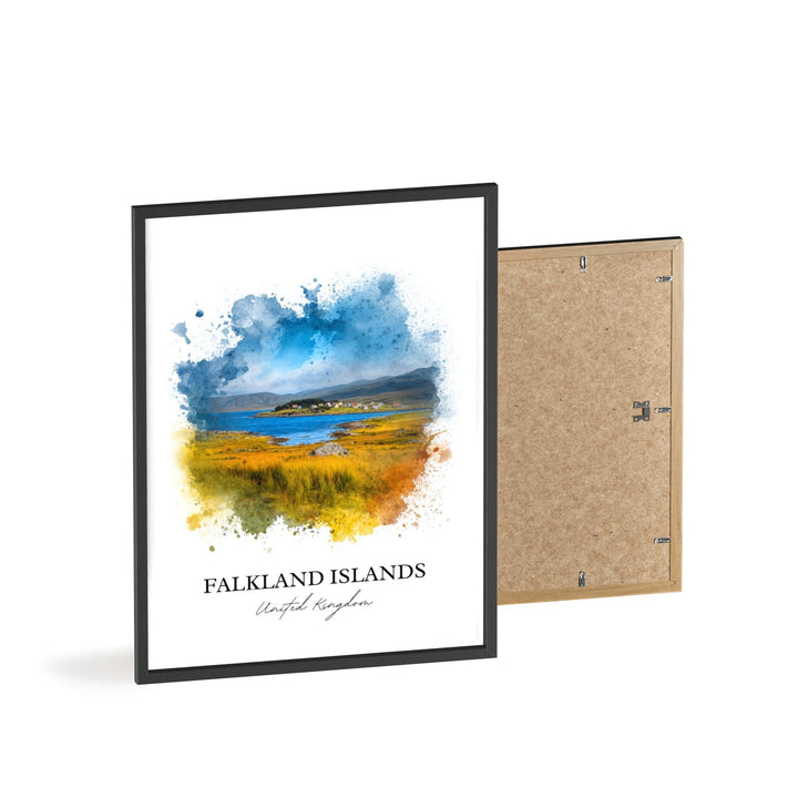 Falkland Islands Art, Islas Malvinas Print, UK Artwork, Falkland Islands Gift, Falkland Travel Print, Travel Poster, Housewarming Gift