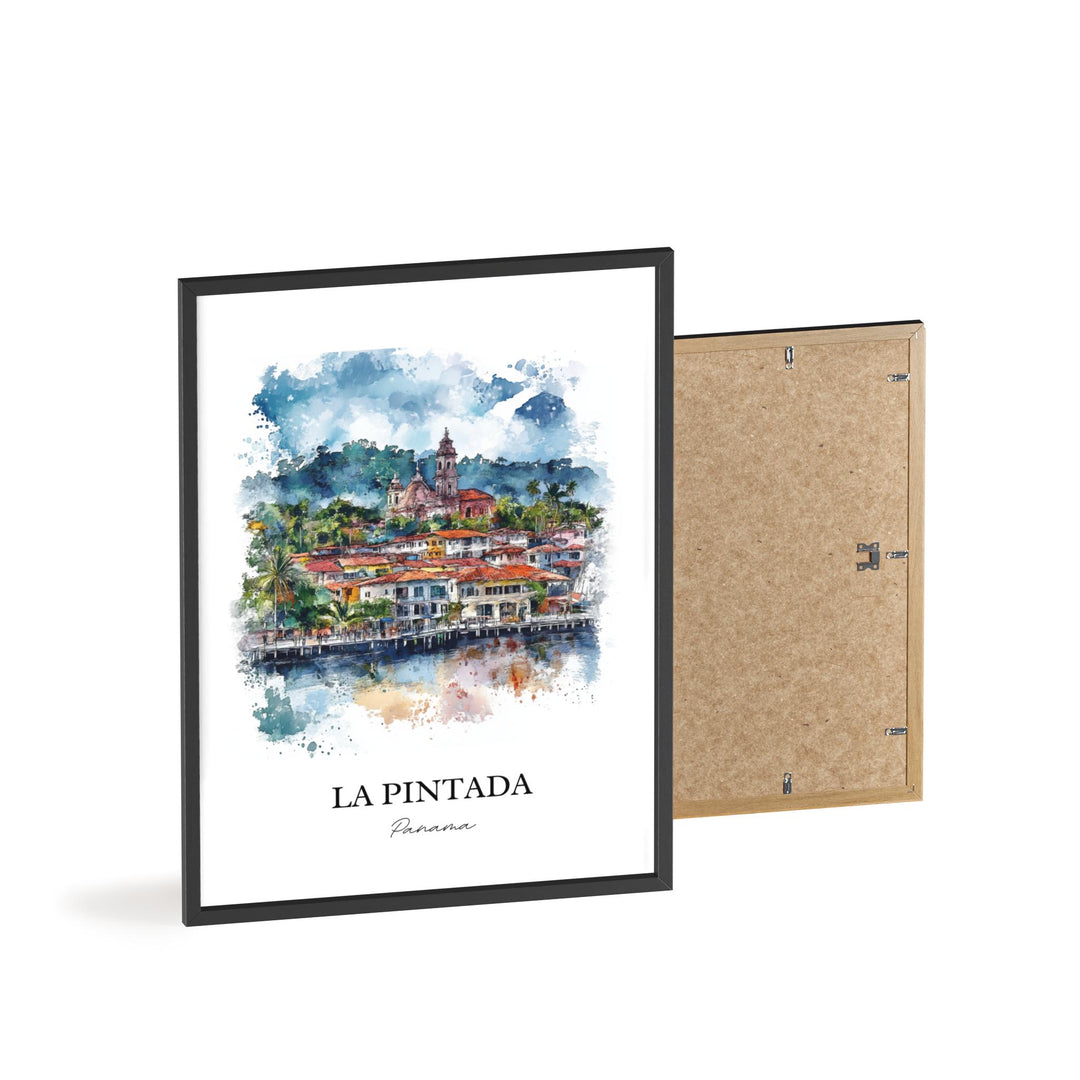 La Pintada Wall Art, La Pintada Panama Print, Panama Watercolor Art, La Pintada Gift, Travel Print, Travel Poster, Housewarming Gift