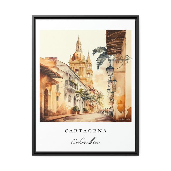 Cartagena traditional travel art - Colombia, Cartagena poster, Wedding gift, Birthday present, Custom Text, Personalised Gift