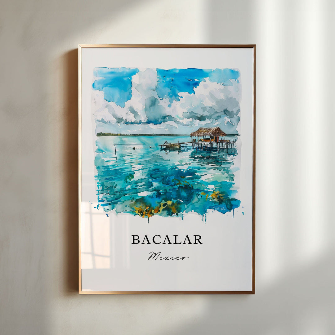 Bacalar Wall Art - Mexico Print