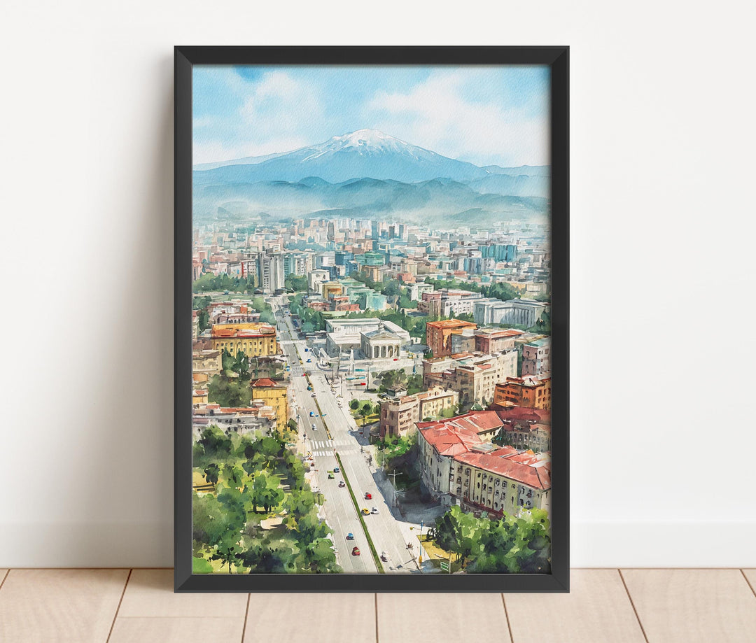 Tirana, Albania – Watercolor Art Print