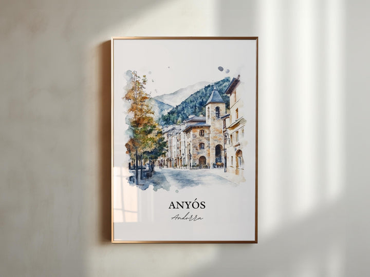 La Massana, Andorra – Watercolor Art Print
