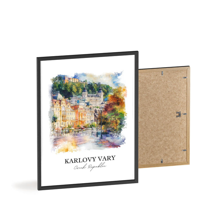 Karlovy Vary Wall Art, Czech Republic Print, Carlsbad Watercolor Art, Karlovy Vary Gift, Travel Print, Travel Poster, Housewarming Gift