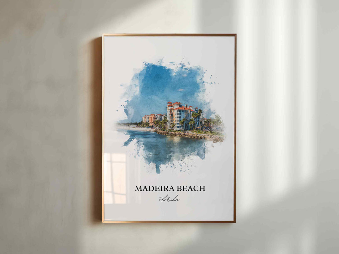 Madeira Beach, Florida – Watercolor Art Print