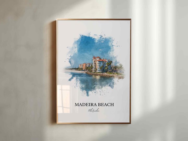 Madeira Beach, Florida – Watercolor Art Print