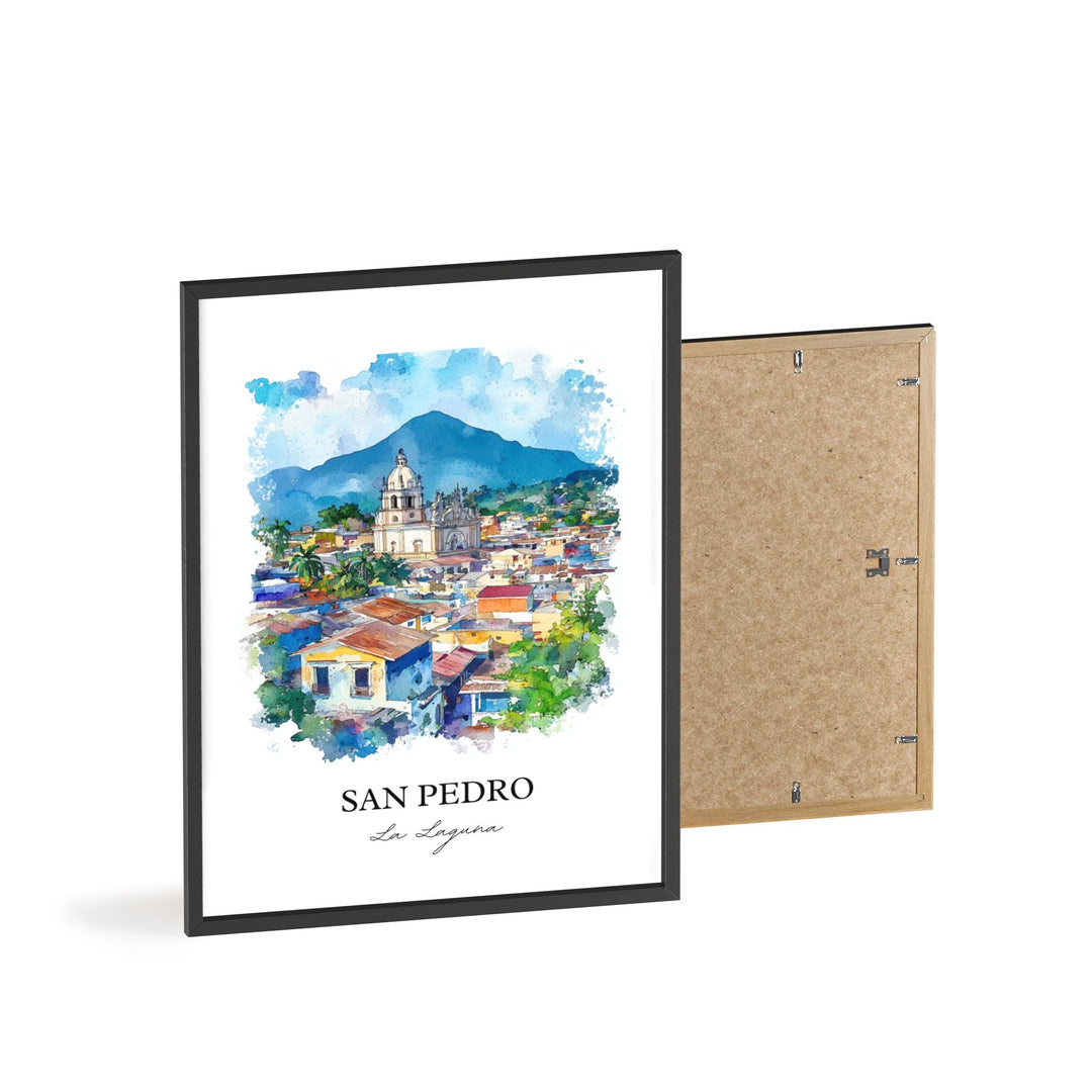 San Pedro La Laguna Wall Art, Guatemala Print, Guatemala Artwork, San Pedro La Laguna Gift, Travel Print, Travel Poster, Housewarming Gift