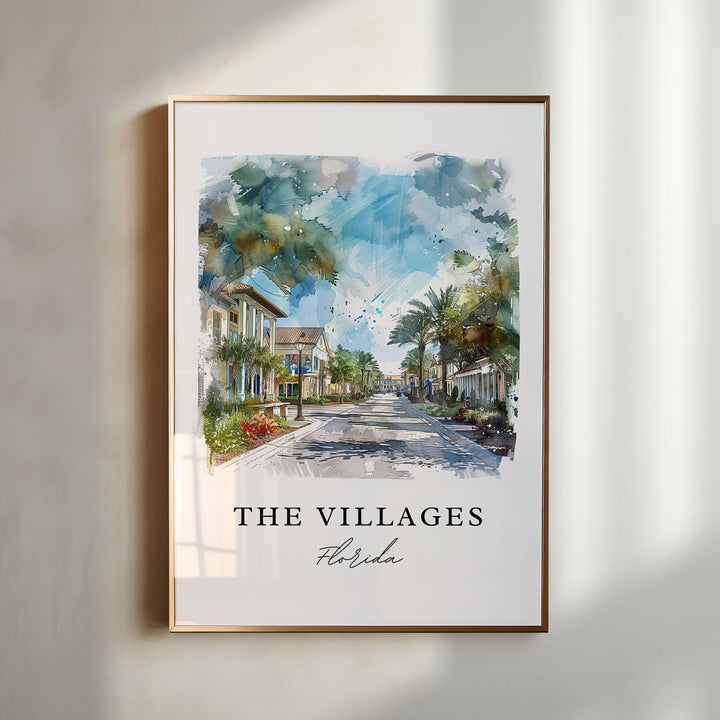 The Villages Art Print, Florida Print, The Villages Wall Art, Villages FL Gift, Travel Print, Travel Poster, Travel Gift, Housewarming Gift