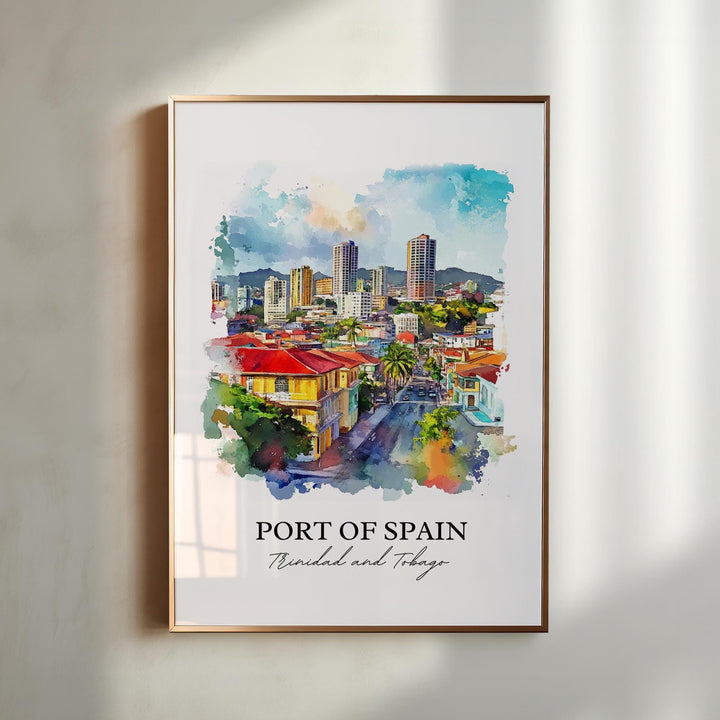 Port of Spain, Trinidad and Tobago – Watercolor Art Print