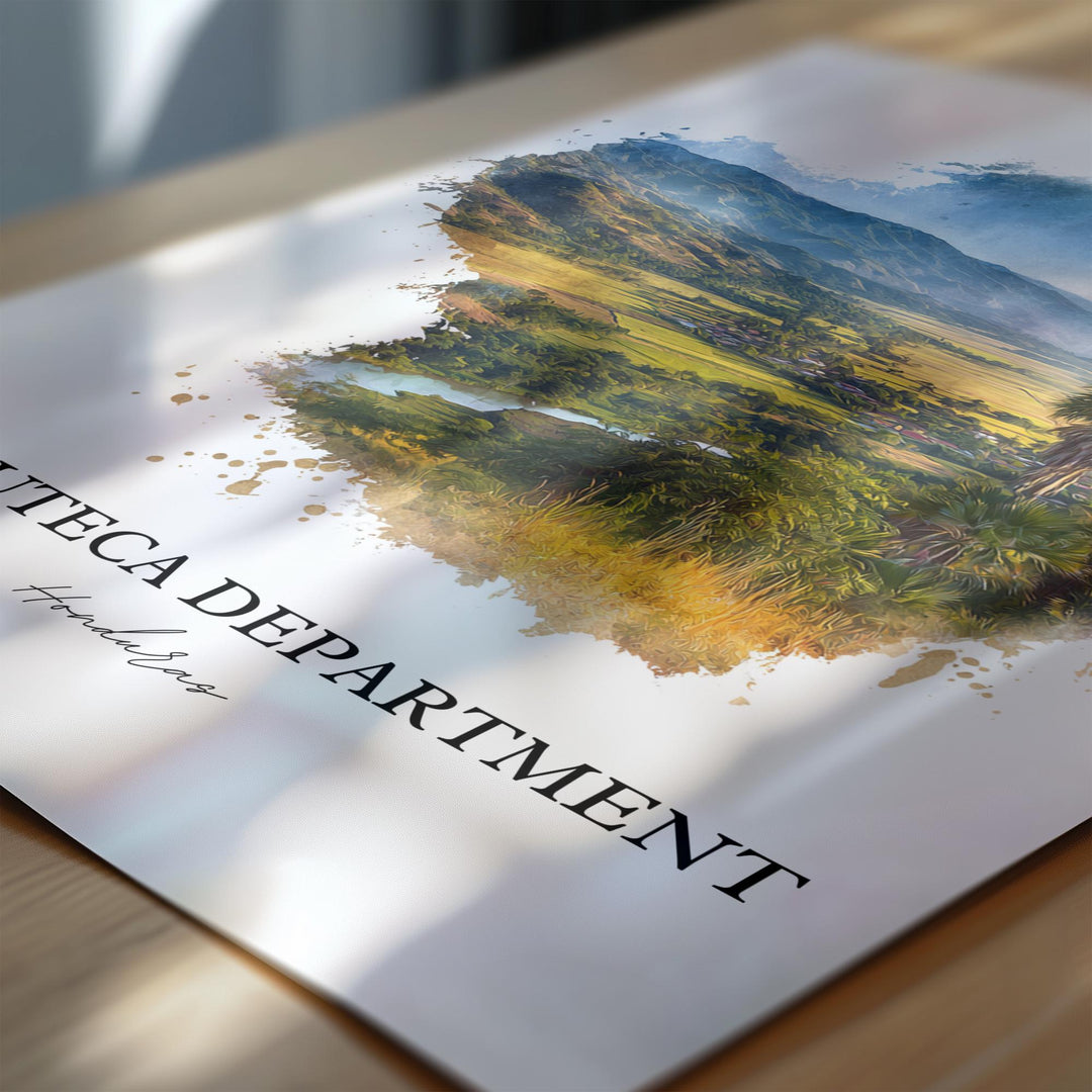 Choluteca Dept Wall Art, Choluteca Print, Honduras Watercolor Art, Honduras Gift, Honduras Travel Print, Travel Poster, Housewarming Gift