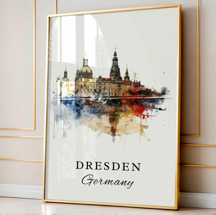 Dresden Germany wall art - Germany, Dresden poster, Dresden Wedding gift, Birthday present, Custom Text, Personalised Gift