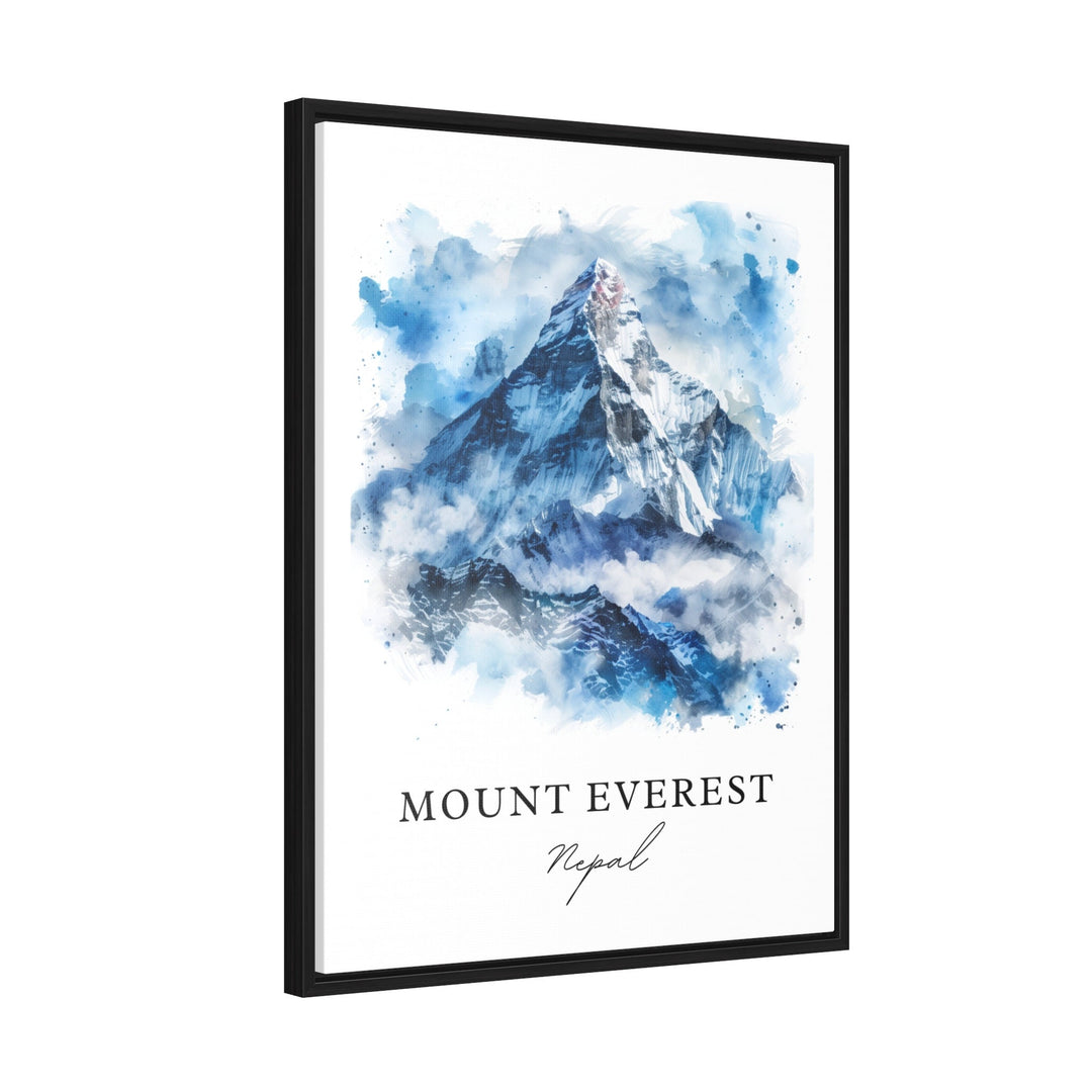 Mount Everest Wall Art, Nepal Print, Everest Watercolor, Mount Everest Nepal Gift,