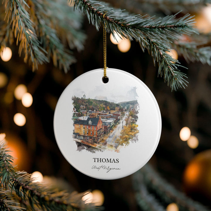 Thomas WV Ornament: Unique Thomas Souvenir, Thomas West Virginia Xmas Decor, and Authentic West Virginia Gift