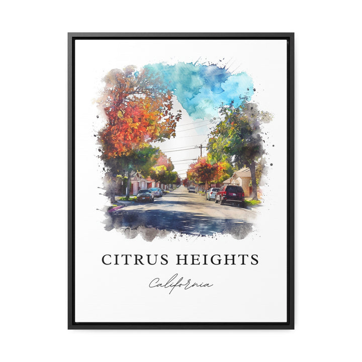 Citrus Heights CA Art, Citrus Heights Print, Sacramento Watercolor Art, Citrus Heights Gift, Travel Poster, Housewarming Gift