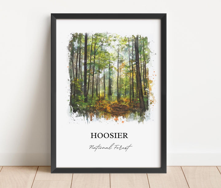 Hoosier National Forest, Indiana – Watercolor Art Print