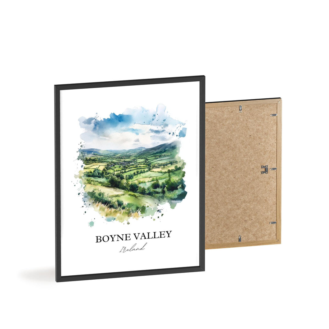 Boyne Valley Wall Art, Meath Ireland Print, Ireland Watercolor Art, Boyne Valley Gift, Travel Print, Travel Poster, Housewarming Gift