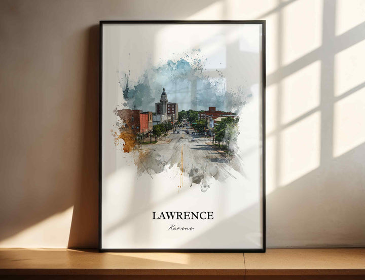 Lawrence, Kansas – Watercolor Art Print