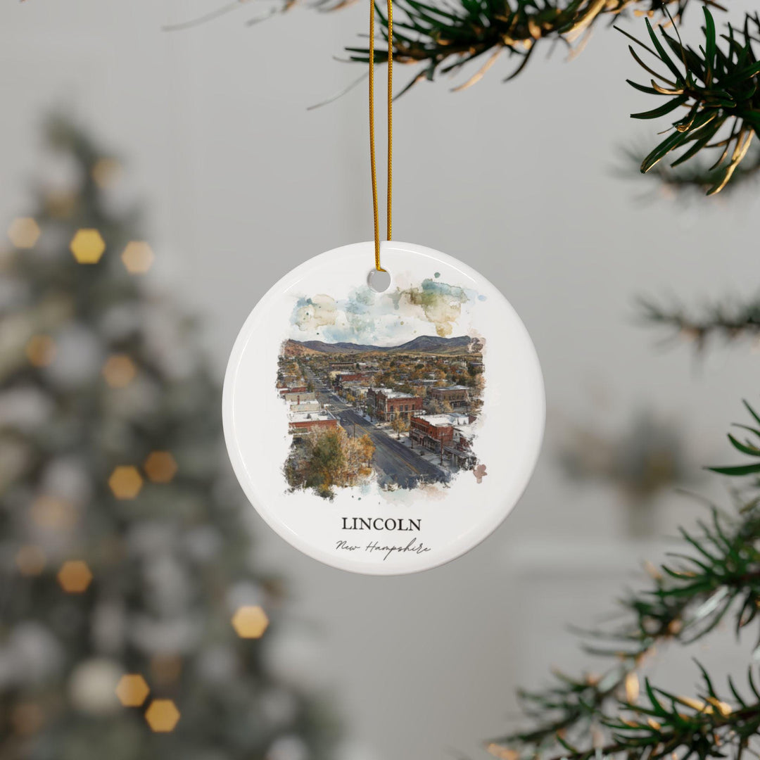 Lincoln NH Ornament: Unique Lincoln NH Souvenir, New Hampshire Xmas Decor, and Authentic New Hampshire Gift