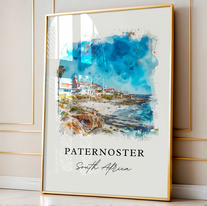 Paternoster Wall Art, Paternoster SA Print, West Coast South Africa Art, Paternoster Gift,