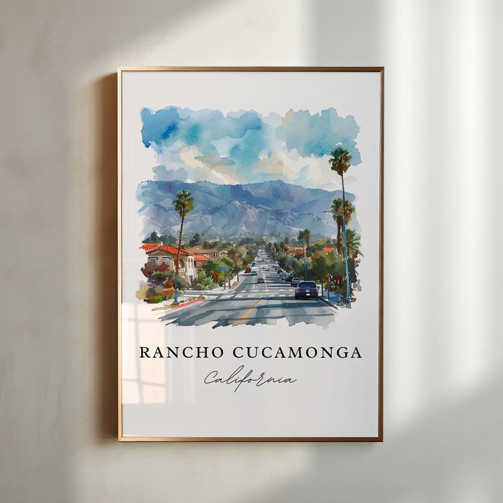 Rancho Cucamonga Art, California Print, Rancho Cucamonga Wall Art, LA Gift, Travel Print, Travel Poster, Travel Gift, Housewarming Gift