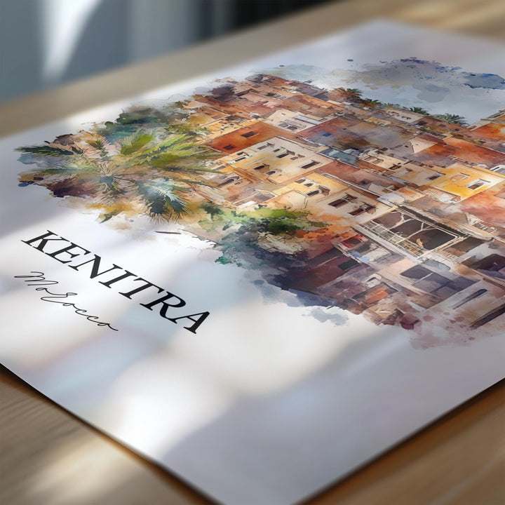 Kenitra, Morocco – Watercolor Art Print